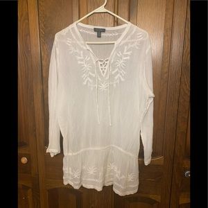 Ralph Lauren EUC white blouse size XL